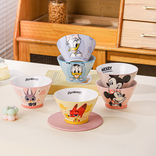 家用陶瓷碗餐具新款斗笠碗釉下彩