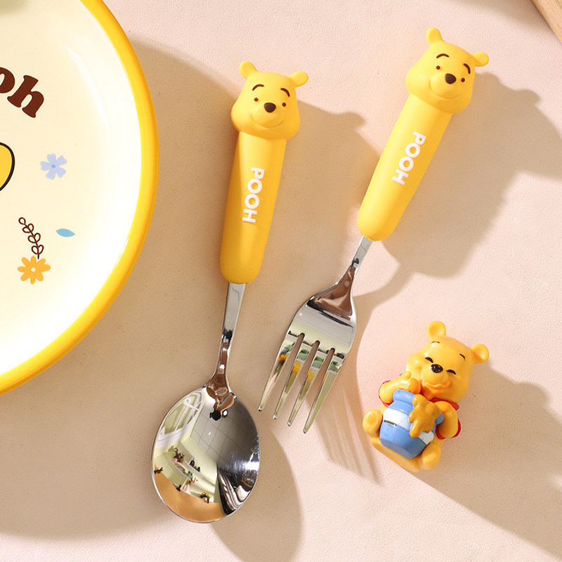 维尼熊儿童勺子304不锈钢叉子勺子餐具吃饭小汤勺可爱小勺子家用,餐饮具,西餐勺,淘宝优惠券,粉丝福利购,淘宝优惠卷