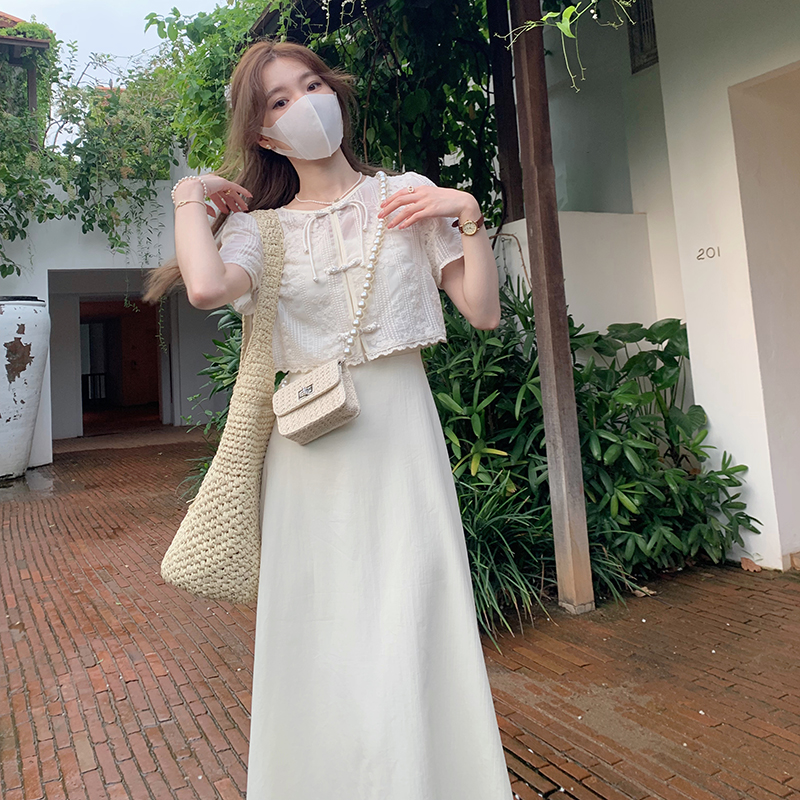 梦华序新中式小众超仙气质国风套装夏季新款清新衬衫吊带裙两件套