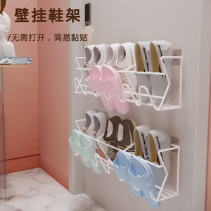 门后鞋架壁挂式墙上免打孔入户门上鞋架小窄门口防盗门鞋架磁吸