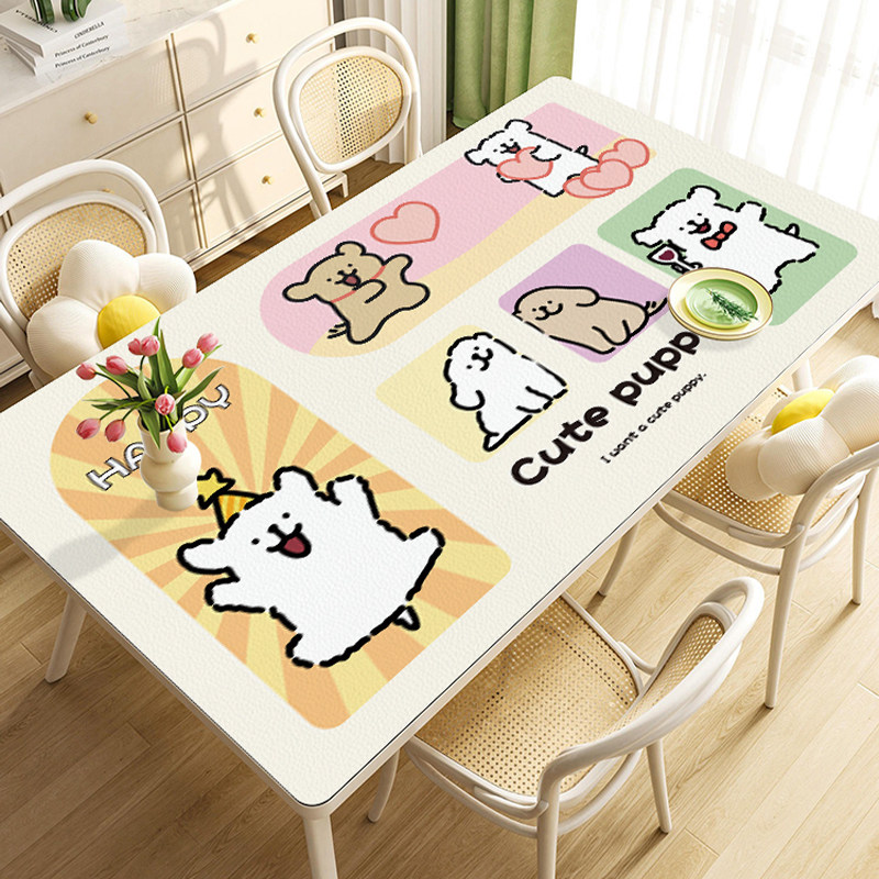 多巴胺餐桌垫免洗桌布防水防油防烫塑胶垫茶几轻奢高级感桌面保护,居家布艺,桌布,淘宝优惠券,粉丝福利购,淘宝优惠卷