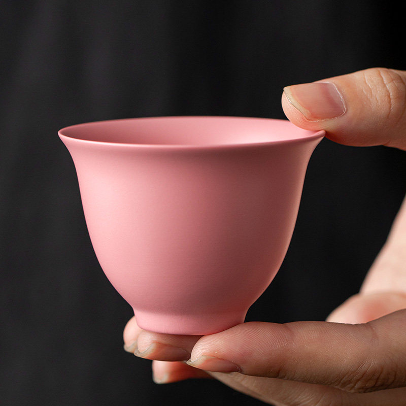 叶林强高级粉土紫砂功夫茶杯高档精致喝茶杯子高端个人专用品茗杯