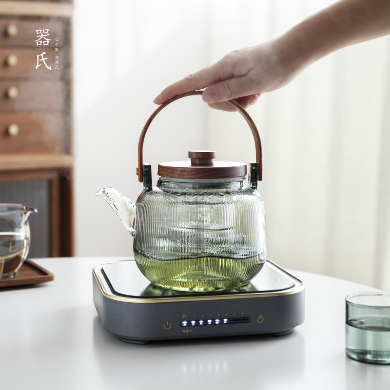 器氏 耐高温玻璃煮茶器全自动电陶炉蒸茶壶大容量煮茶炉泡茶专用
