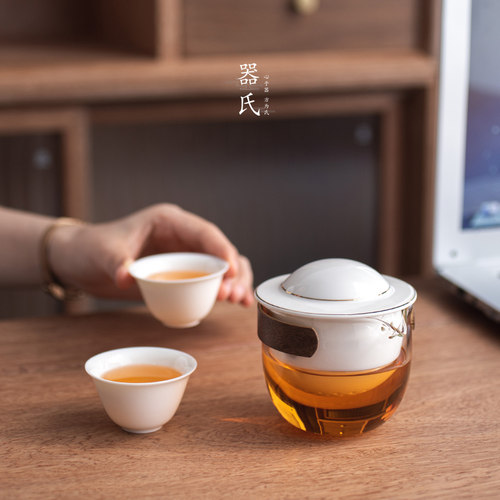陶瓷一壶三杯户外便携旅行茶具