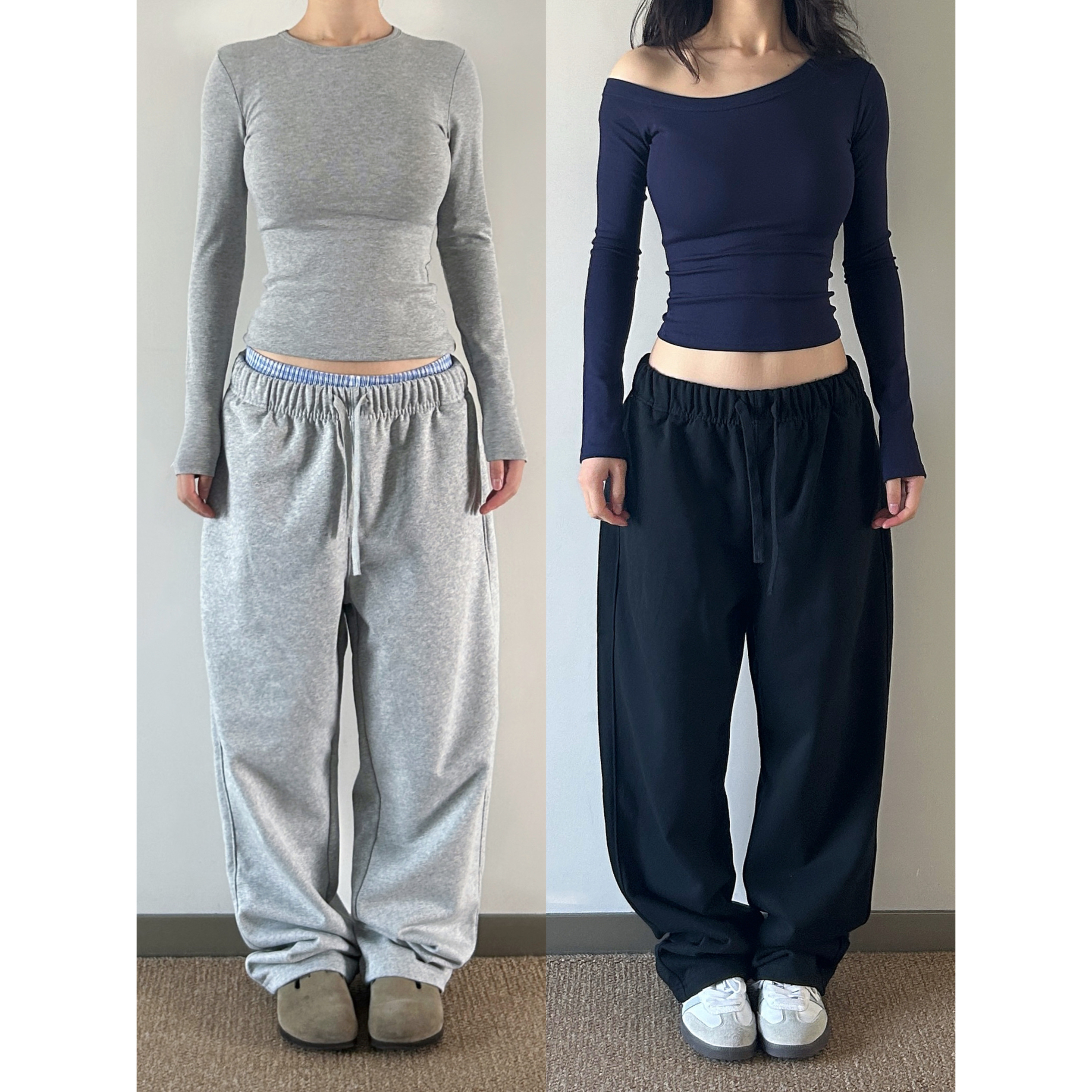 圆圈CIRCLE运动休闲直筒重磅卫裤秋冬宽松显瘦百搭阔腿拖地裤男女