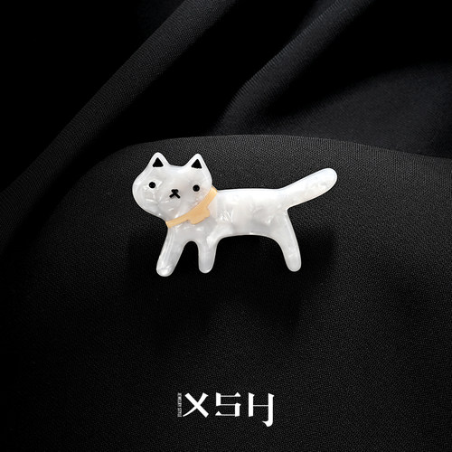 醋酸小猫领口防走光神器磁吸胸针