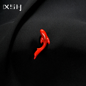 新年红色锦鲤小胸针高档男女设计感小众精致汉服胸花西装 别针配饰