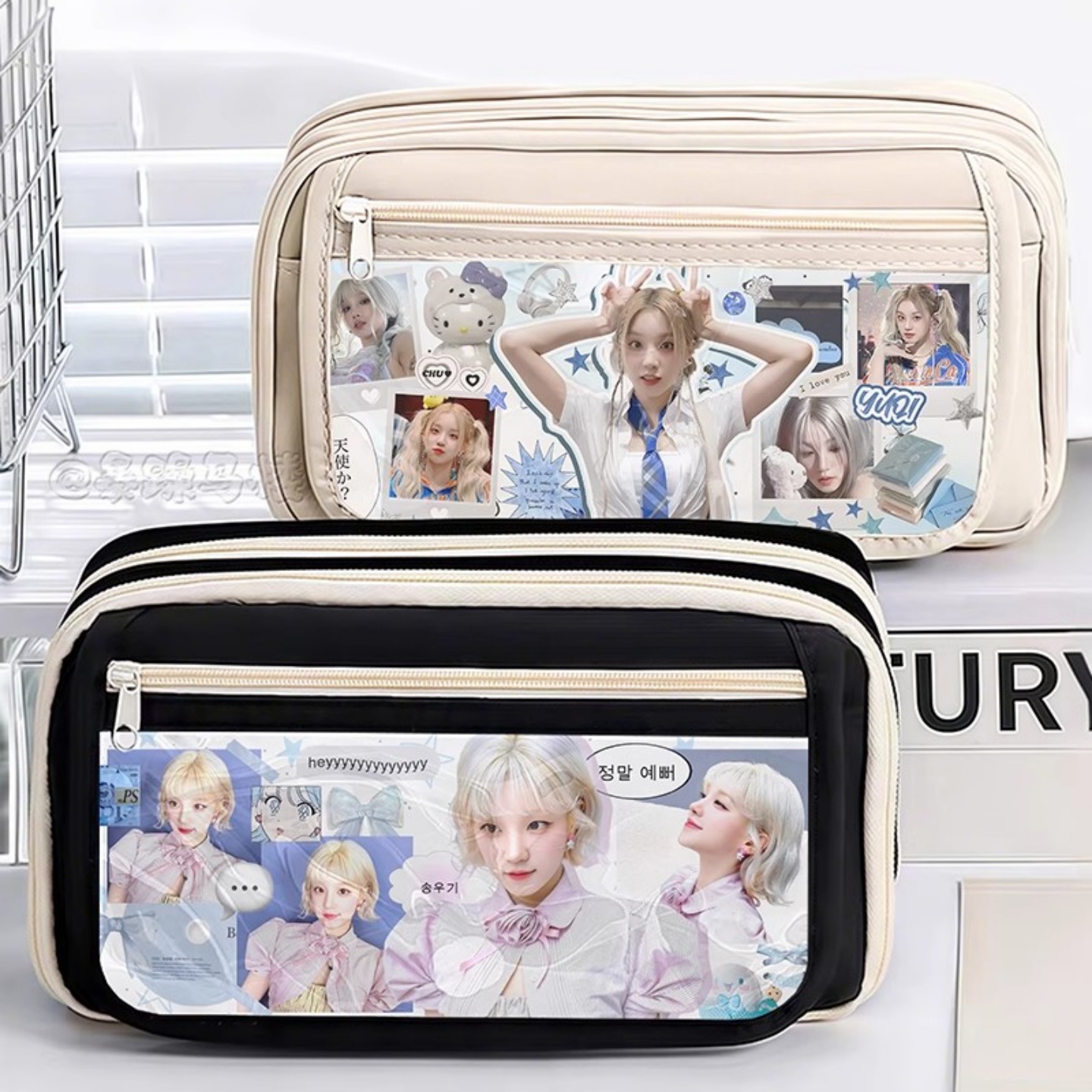 宋雨琦大容量笔袋多层文具收纳袋