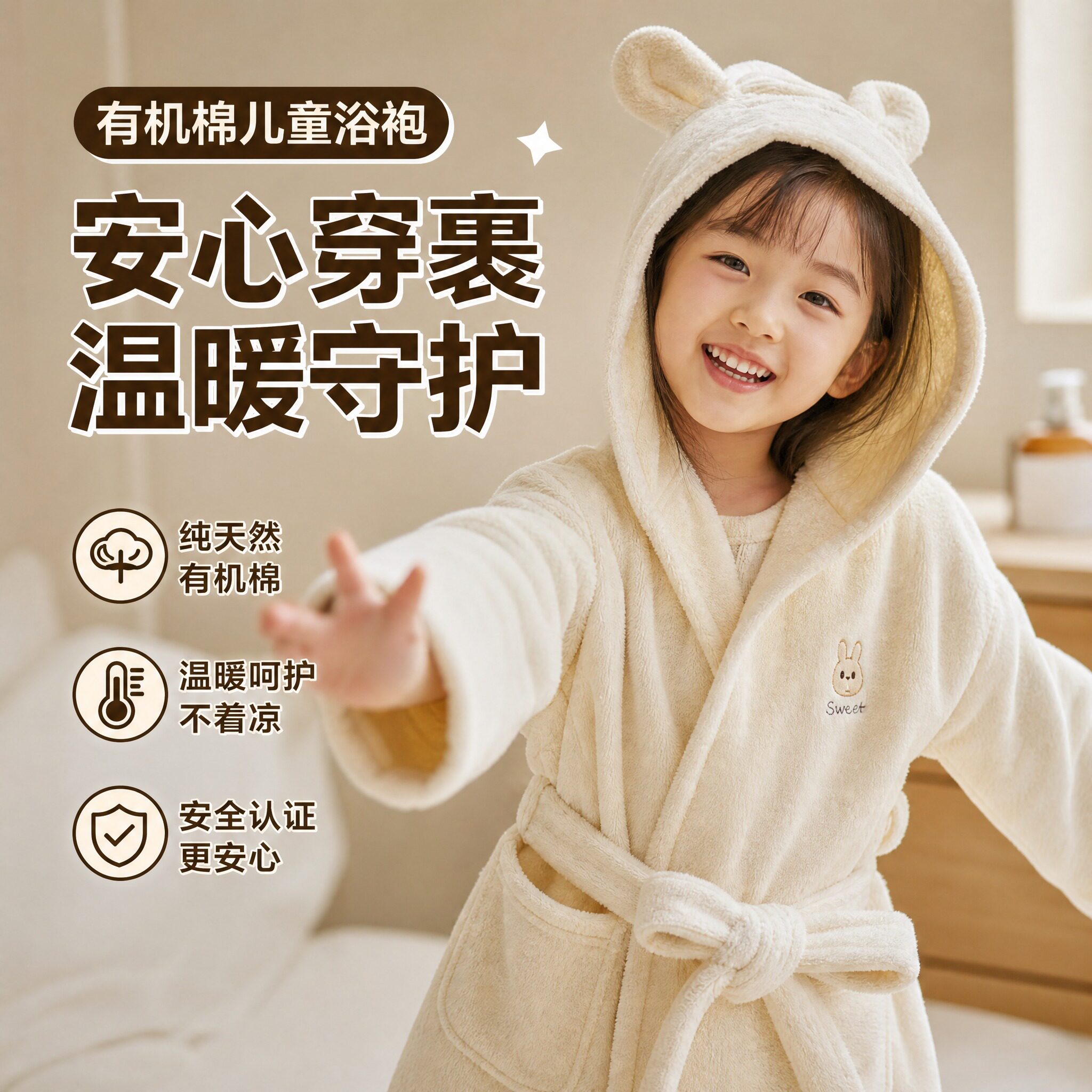 2026新款儿童浴袍浴衣洗完澡可穿