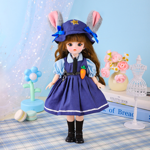 朱迪兔子警官芭娃娃玩具女孩公主的2026新款洋娃娃可换装玩偶礼物