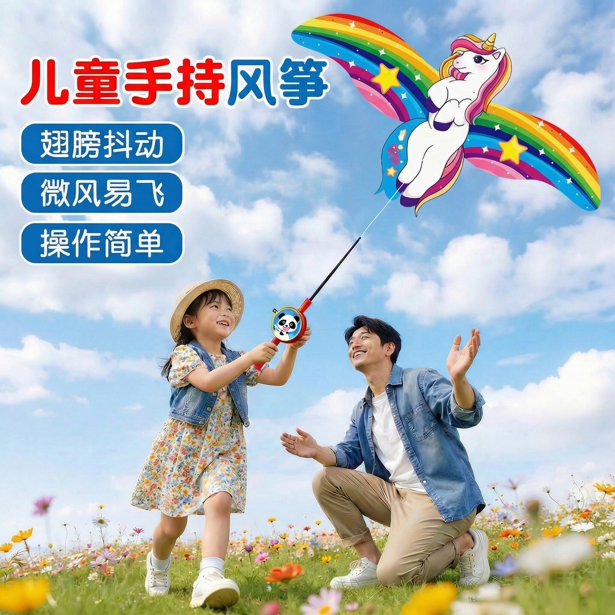 儿童户外玩具儿童风筝微风易飞图片