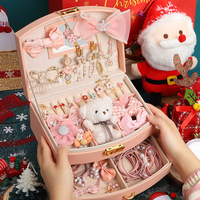 圣诞礼物发饰礼盒套装女孩玩具