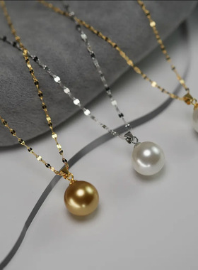 日系coss koko法式s925银嘴唇链珍珠吊坠女轻奢百搭高级感经典