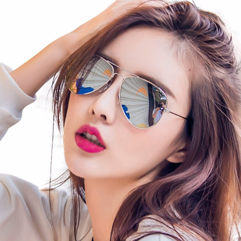 日系coss koko时尚飞行员蛤蟆镜男女个性嘻哈百搭太阳镜炫彩海洋