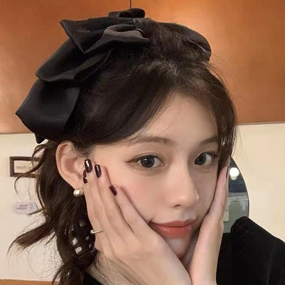 百搭大蝴蝶结三层堆叠多用法发卡