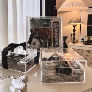 透明亚克力礼盒伴娘伴郎伴伴手礼喜糖盒子ins生日礼物盒实用空盒