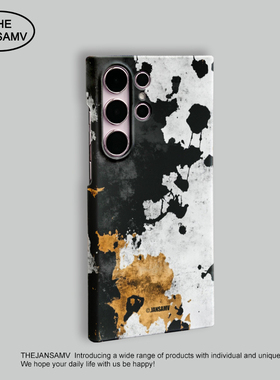 ins风黑白金适用三星S25ultra手机壳红色s24/s23/s22note20ultra半包硬壳韩国涂层菲林个性创意新款