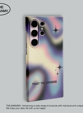 迷幻宇宙适用三星S25ultra手机壳红色s24/s23/s22note20ultra半包硬壳韩国涂层菲林个性创意新款