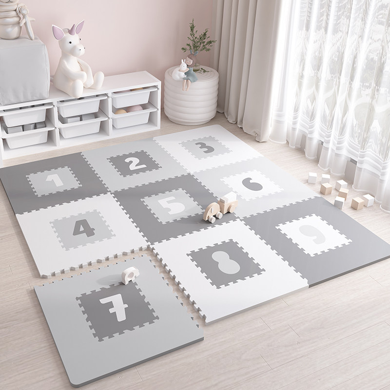 乐拓泡沫地垫拼接家用儿童爬行垫画中画数字字母拼图地板垫无甲醛