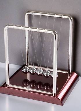 面创意小摆件牛顿摆球永动机仪反重力平衡混沌不停碰撞球办公室桌