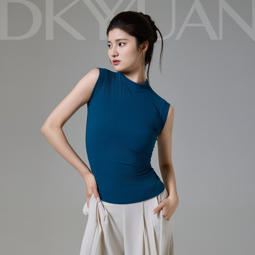 豆蔻依缘现代舞练功服夏季基础无袖背心修身显瘦舞蹈服训练演出服