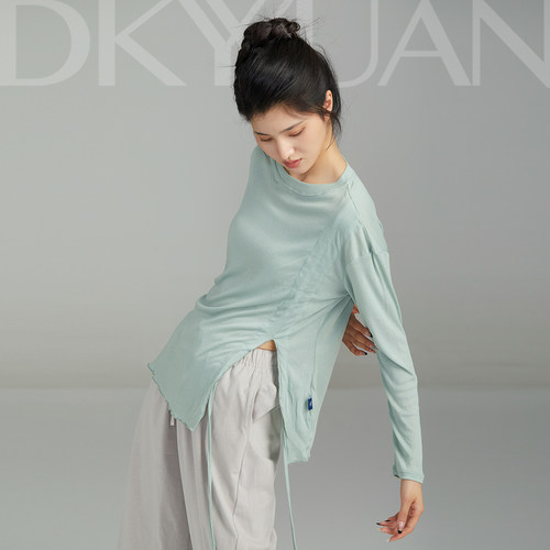 豆蔻依缘现代舞练功服古典舞抽绳宽松上衣艺考形体服成人舞蹈服女