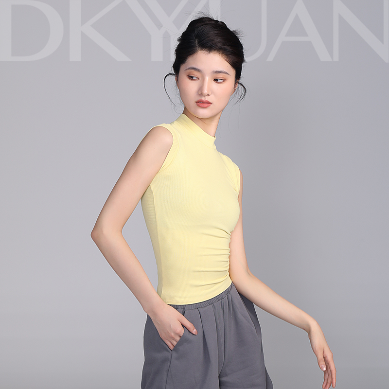 豆蔻依缘现代舞练功服无袖上衣夏季修身显瘦古典舞舞蹈服日常可穿
