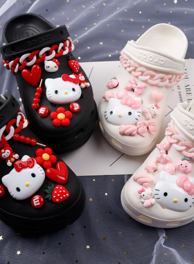 crocs洞洞鞋配饰日系猫咪鞋花扣
