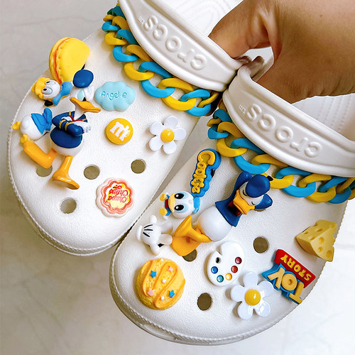 洞洞鞋花扣卡通动物装饰扣