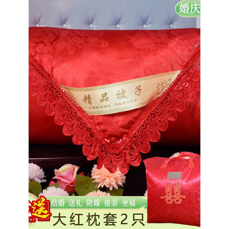 南极人喜结良缘结婚被子喜被大红色棉被婚庆女方新娘家陪嫁被芯春