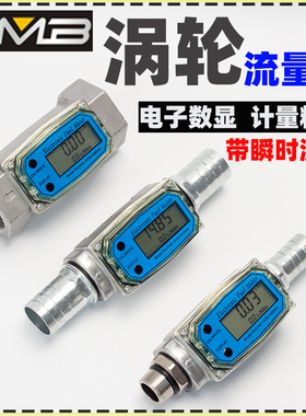 数显电子流量计K24甲醇柴油汽油煤油水电子液体涡轮计量表流量器