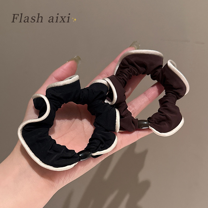 高级感法式白色卷边高弹力发绳发圈女扎马尾丸子头耐用皮筋头绳,饰品/流行首饰/时尚饰品新,发饰,淘宝优惠券,粉丝福利购,淘宝优惠卷