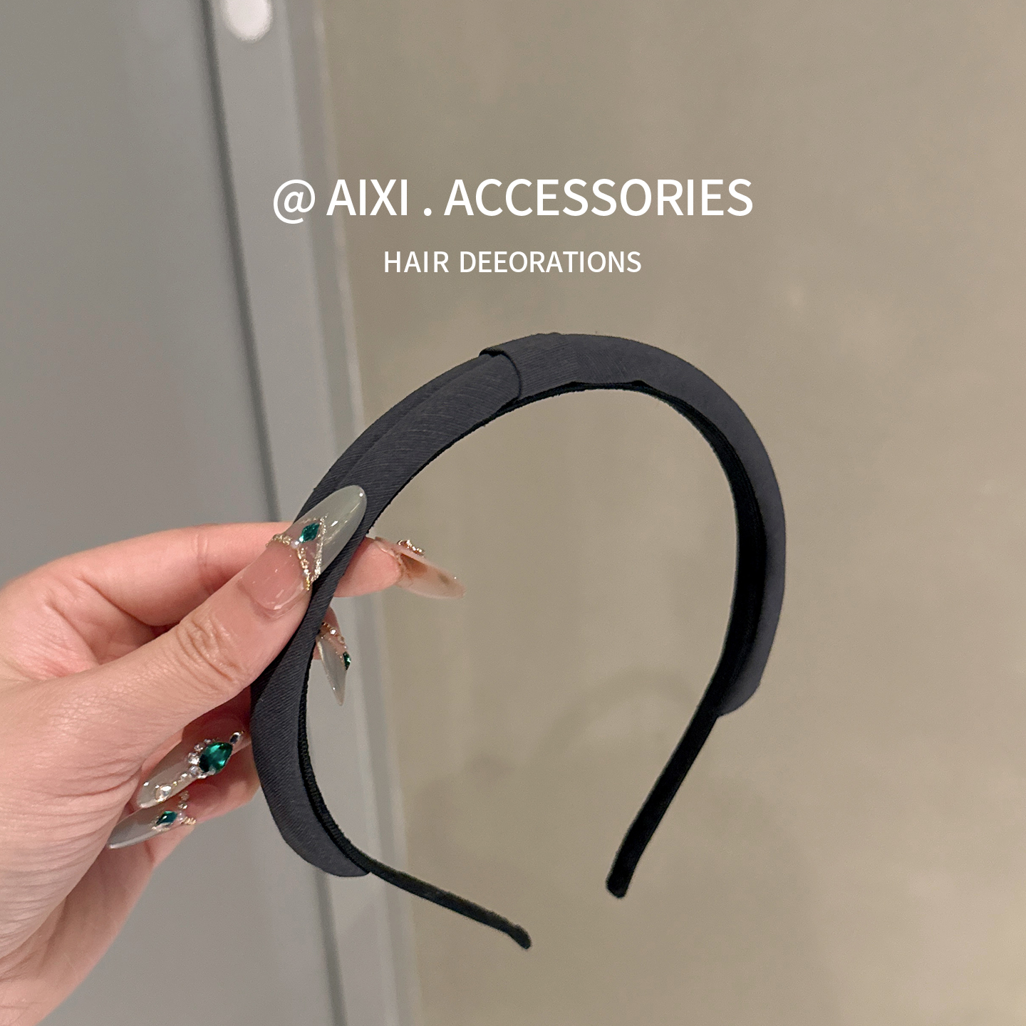高级感纯色高颅顶压发发箍头箍