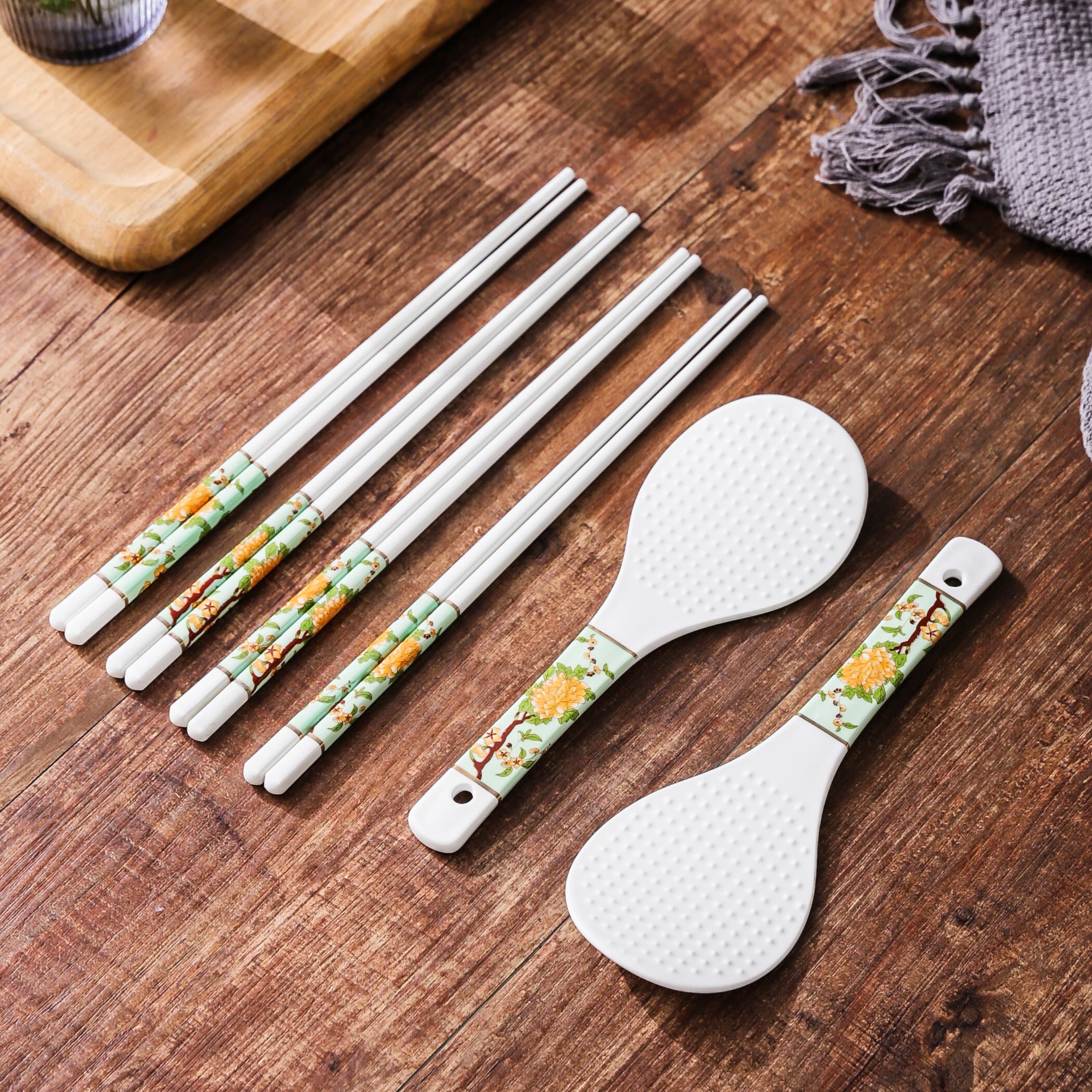 简约式家用陶瓷餐桌餐具个性创意筷子饭勺易清洗不粘餐具,餐饮具,助食筷子/勺子套装,淘宝优惠券,粉丝福利购,淘宝优惠卷