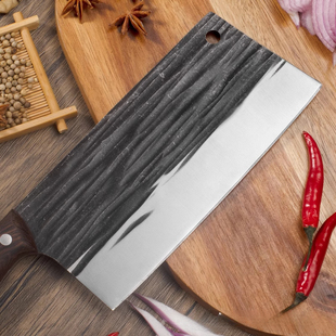 4CR13斩切两用刀家用斩骨刀厨房不锈钢菜刀鸡翅木柄阳江刀具