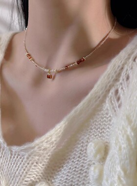 轻奢珍珠项链女轻奢小众高级