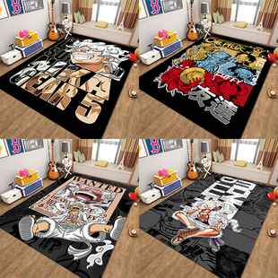 卡通地毯海贼王可爱卧室ins儿童房床边毯动漫家用简约满铺地垫