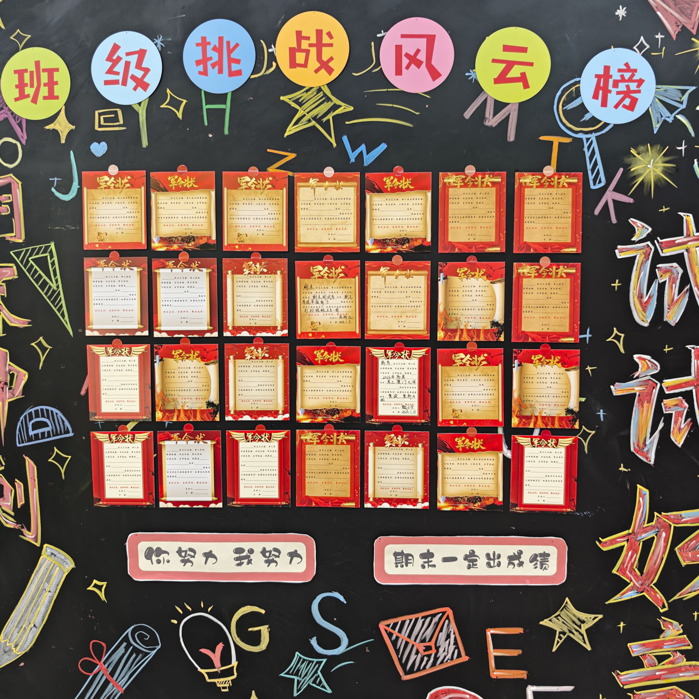 新学期学习目标挑战卡军令状班级教室文化布置墙贴初三高三期中期末手写励志冲刺加油心愿卡片班主任管理神器,文具电教/文化用品/商务用品,贺卡/明信片,淘宝优惠券,粉丝福利购,淘宝优惠卷
