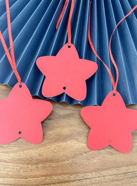 国庆节红色五角星许愿吊卡心愿墙活动装饰挂件幼儿园班级手工DIY材料小卡片纸儿童悬挂学生手写空白祝福吊牌