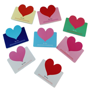 彩色爱心对折贺卡新年愿望装饰布置吊卡中考誓师家长礼物留言教师寄语儿童小学生员工开学手写心愿墙贴小卡片