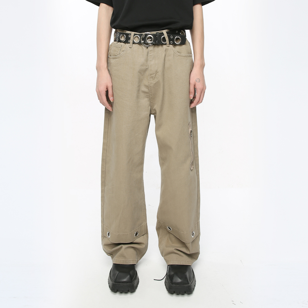 美拉德卡其色男女牛仔裤