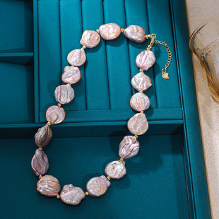 纯天然巴洛克珍珠项链炫彩不规则无核淡水时尚奢华小香风送妈妈