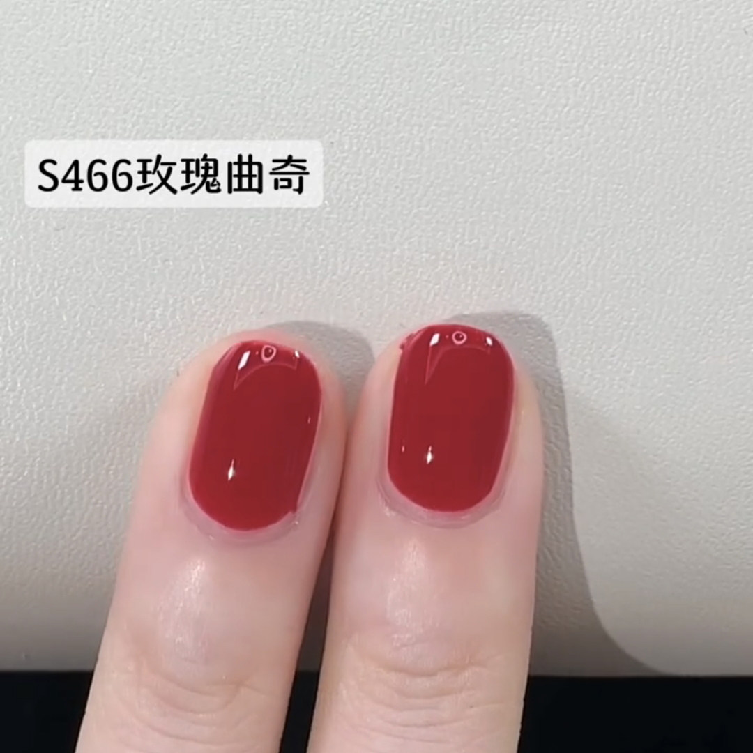 玫瑰曲奇秋冬经典显白的浓郁红色 twomoons水性指甲油可撕免烤
