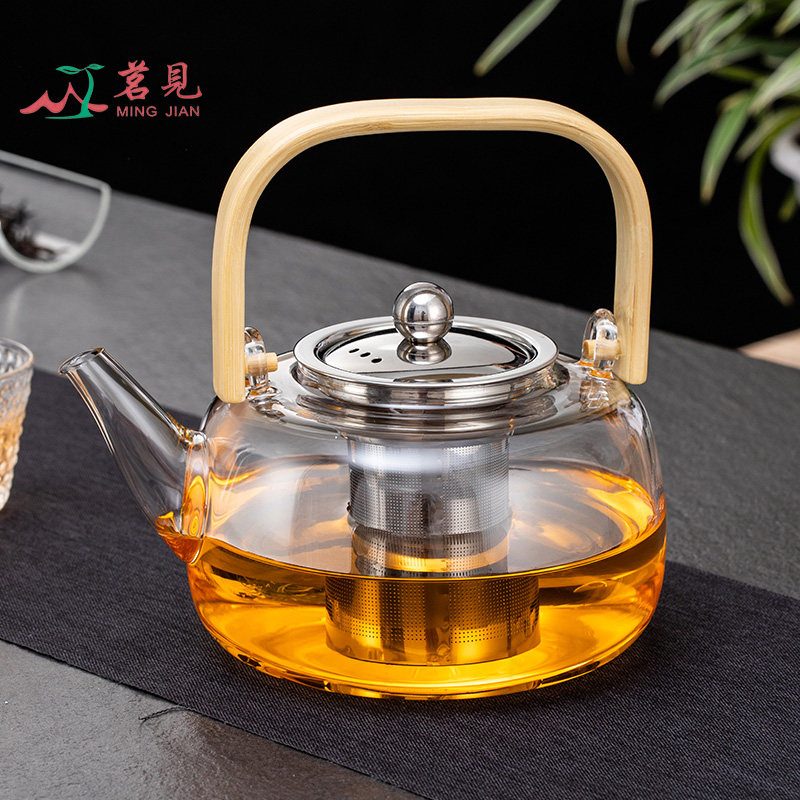 加厚耐高温玻璃提梁壶黑晶炉煮茶壶功夫茶壶套装不锈钢滤网泡茶壶,餐饮具,茶壶,淘宝优惠券,粉丝福利购,淘宝优惠卷