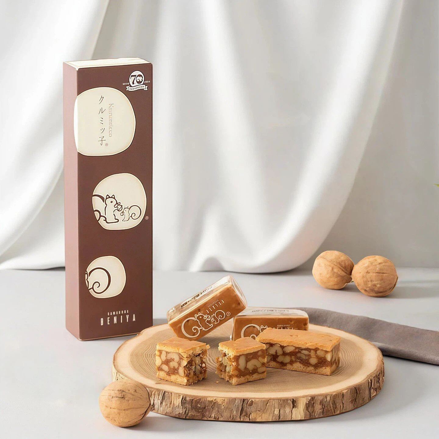 日本松鼠焦糖核桃塔蛋糕 神奈川镰仓红谷点心 进口零食 礼盒