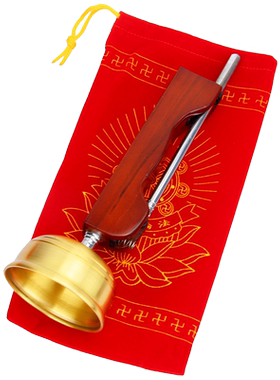 黄铜木质手柄引磬中式