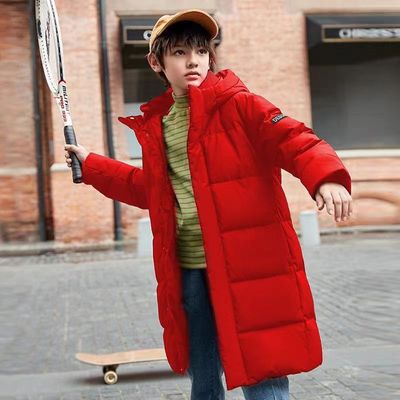 男女款中长款加厚羽绒服儿童