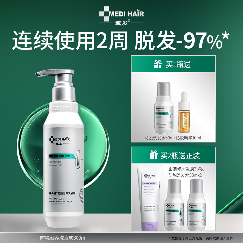 域发四维防脱精华洗发水植优研
