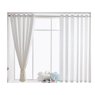 小橙花窗帘布成品飘窗短帘简约现代儿童卧室租房平面窗遮光布遮阳