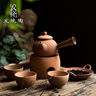 发烧陶日式 家用 原矿烤茶炉桌面茶叶提香冬季 蜡烛温茶炉温茶套装